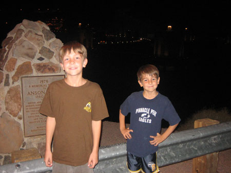 The boys at Hoover Dam
